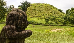 Olmec pyramid located at Ventana Veracruz.  Covered with vegetation 